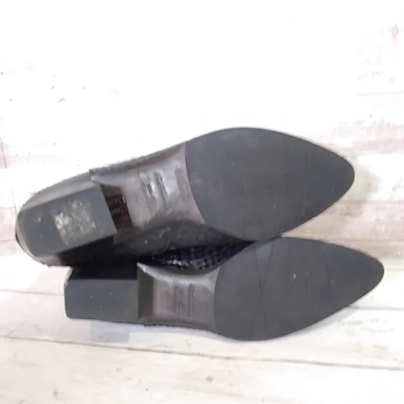 Aquatalia Black Snakeskin Ankle Boots - Picture 10 of 12